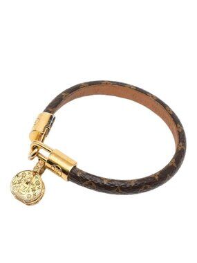 Louis Vuitton Monogram Bracelet LV Tribute Brown Gold